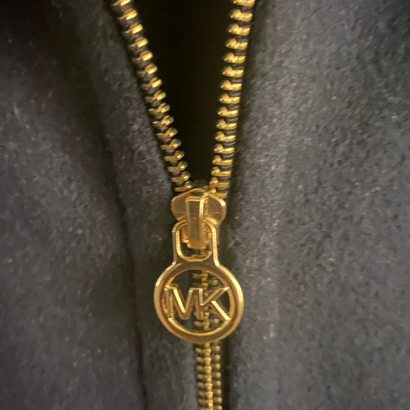 Michael Kors Wool Blend Zip-Front Coat - Picture 3 of 5